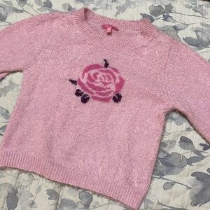 Sugar Thrillz Secret Garden Rose Intarsia Sweater